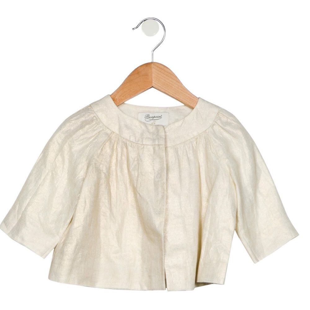 Bonpoint Girls' Long Sleeve Linen Jacket